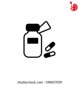 Web line icon. Tablets , Vitamins, Pills