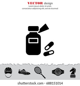 Web line icon. Tablets , Vitamins, Pills