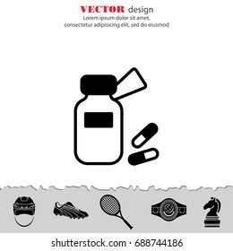 Web line icon. Tablets , Vitamins, Pills