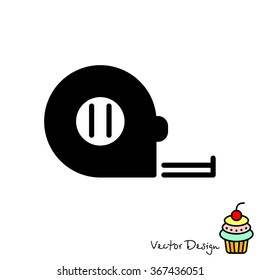 Web line icon. Tape measure