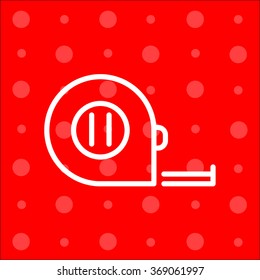 Web line icon. Tape measure