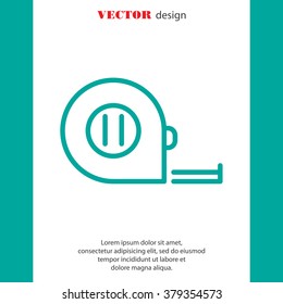 Web line icon. Tape measure