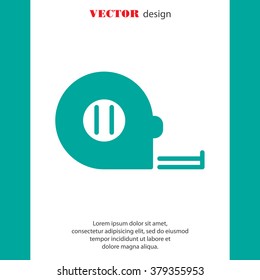 Web line icon. Tape measure