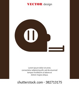 Web line icon. Tape measure