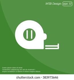 Web line icon. Tape measure