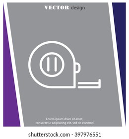 Web line icon. Tape measure