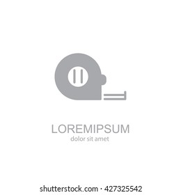 Web line icon. Tape measure