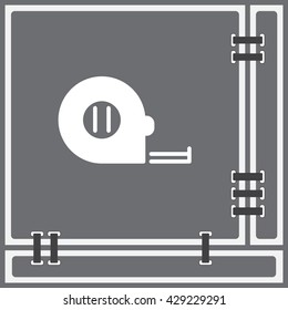 Web line icon. Tape measure