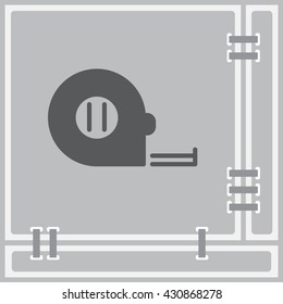 Web line icon. Tape measure