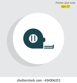 Web line icon. Tape measure