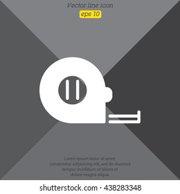 Web line icon. Tape measure