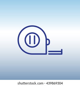 Web line icon. Tape measure