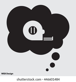 Web line icon. Tape measure