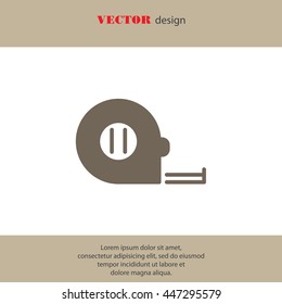 Web line icon. Tape measure
