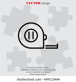 Web line icon. Tape measure