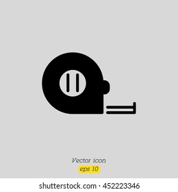 Web line icon. Tape measure