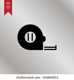 Web line icon. Tape measure