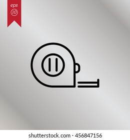 Web line icon. Tape measure