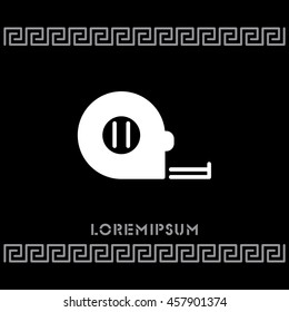 Web line icon. Tape measure