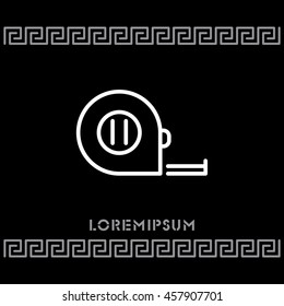 Web line icon. Tape measure