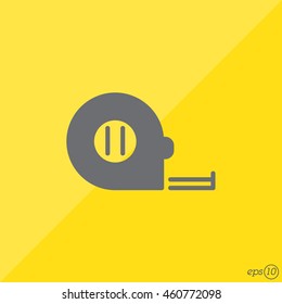 Web line icon. Tape measure