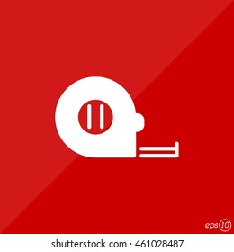 Web line icon. Tape measure