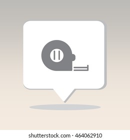 Web line icon. Tape measure