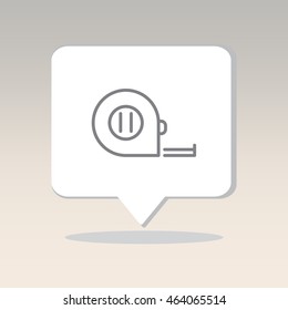 Web line icon. Tape measure