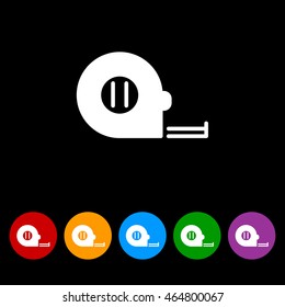 Web line icon. Tape measure
