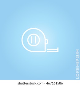 Web line icon. Tape measure