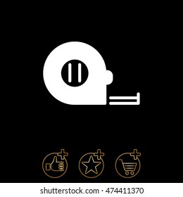 Web line icon. Tape measure