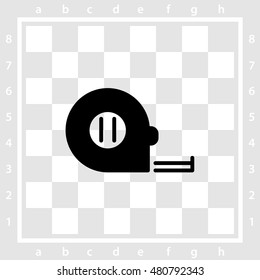 Web line icon. Tape measure