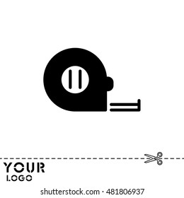 Web line icon. Tape measure
