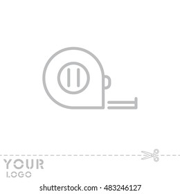 Web line icon. Tape measure