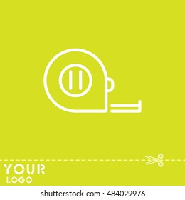 Web line icon. Tape measure