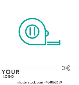 Web line icon. Tape measure