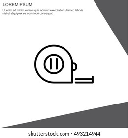Web line icon. Tape measure