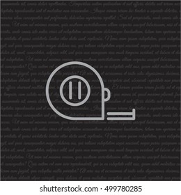 Web line icon. Tape measure