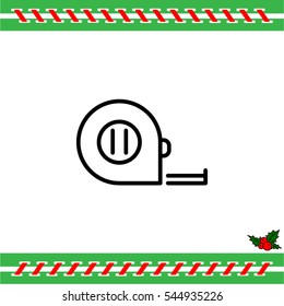 Web line icon. Tape measure