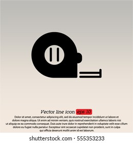 Web line icon. Tape measure