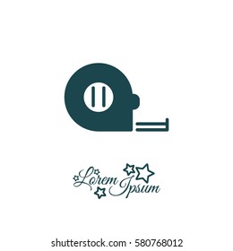 Web line icon. Tape measure