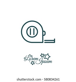 Web line icon. Tape measure