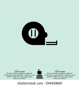 Web line icon. Tape measure