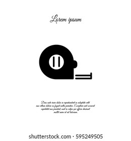 Web line icon. Tape measure