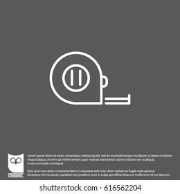 Web line icon. Tape measure