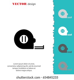 Web line icon. Tape measure