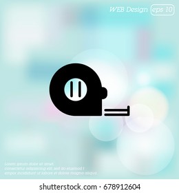 Web line icon. Tape measure