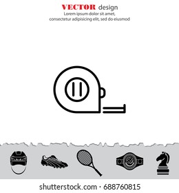 Web line icon. Tape measure