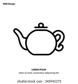 Web line icon. Teapot