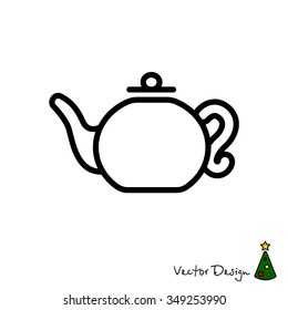 Web line icon. Teapot